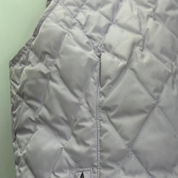 Eddie Bauer Lavender Premium Goose Down Quilted Vest Embroidered Womens Medium M - Picture 10 of 12